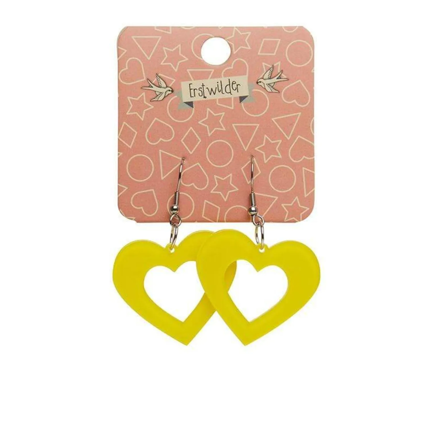 Heart Bubble Resin Drop Earrings - Yellow^Erstwilder Best