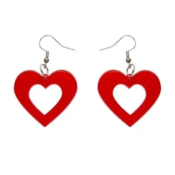 Heart Bubble Resin Drop Earrings - Red^Erstwilder Discount