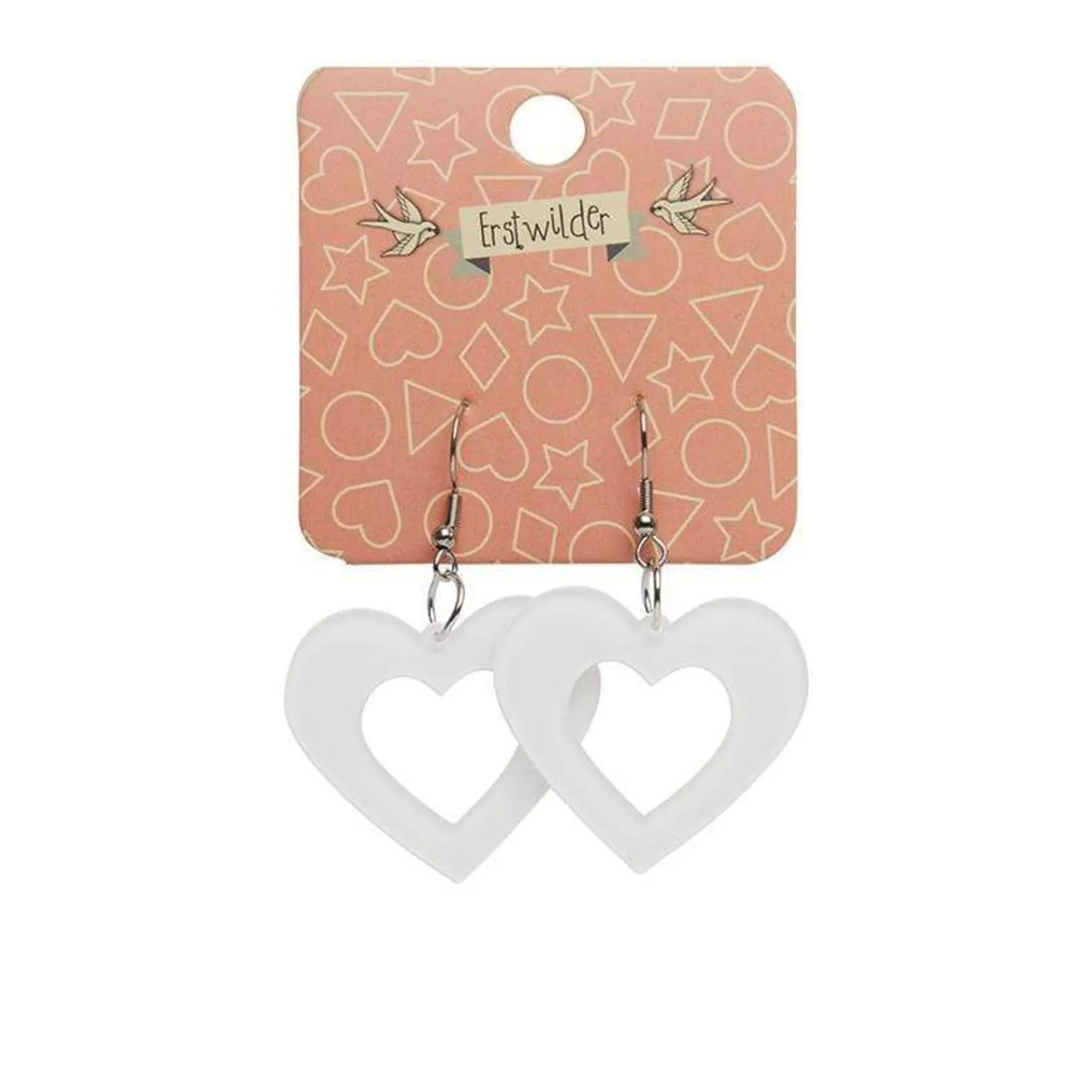 Heart Bubble Resin Drop Earrings - White^Erstwilder Online