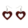 Heart Lava Resin Drop Earrings - Red^Erstwilder