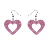 Heart Ripple Resin Drop Earrings - Mauve^Erstwilder Best