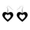 Heart Solid Resin Drop Earrings - Black^Erstwilder Outlet