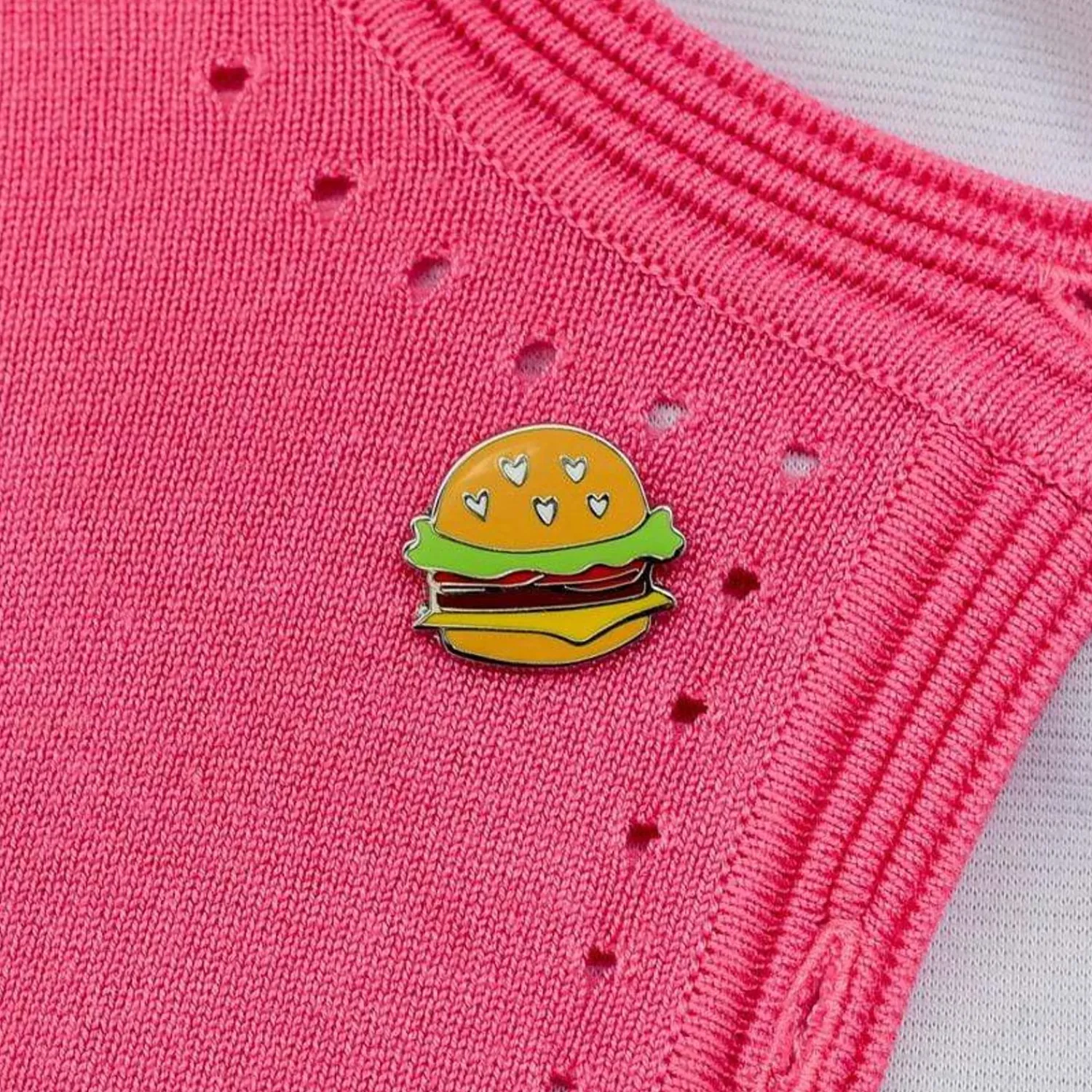 Hearty Hamburger Enamel Pin^Erstwilder Sale