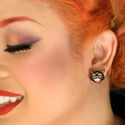 Hex Kitten Earrings^Erstwilder