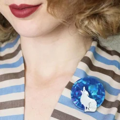 Howling At The Moon Brooch^Erstwilder New