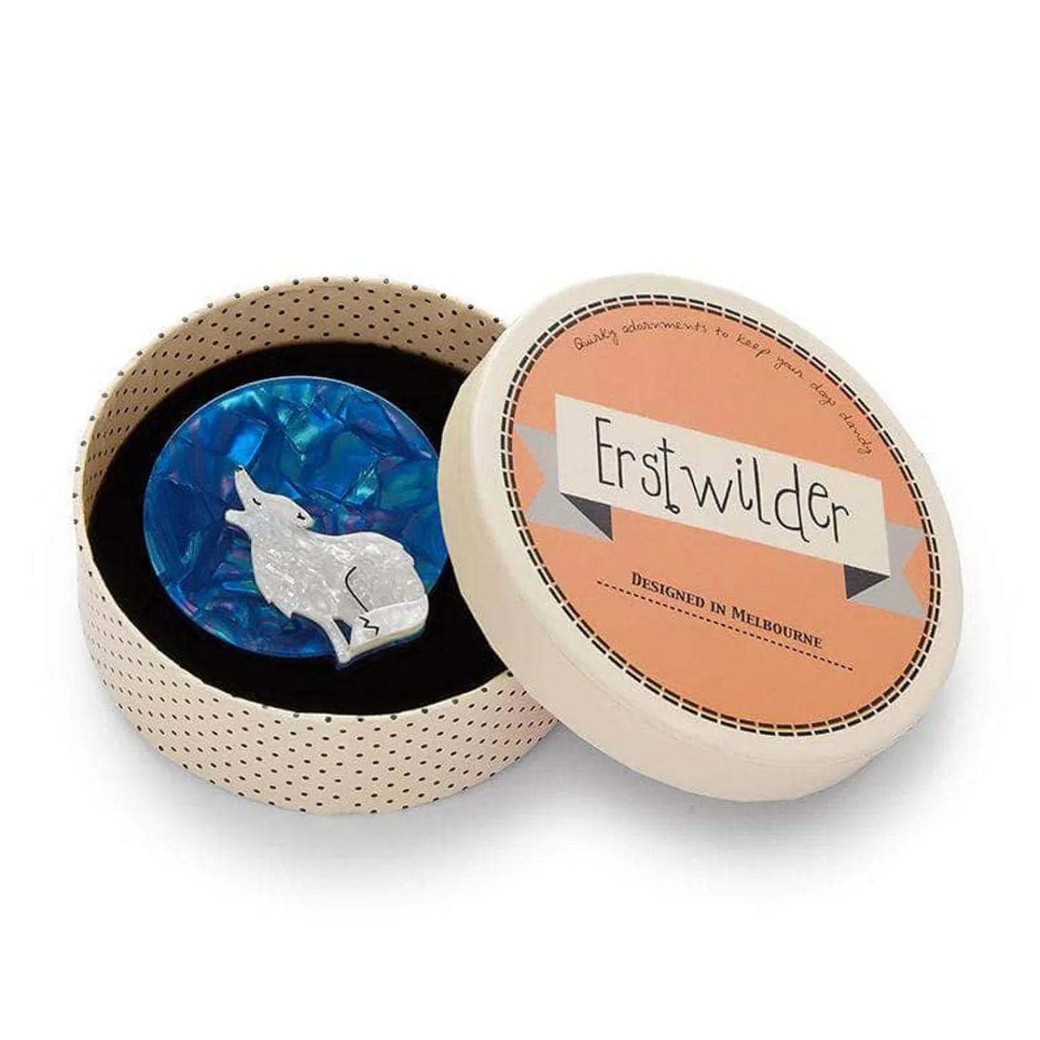 Howling At The Moon Brooch^Erstwilder New