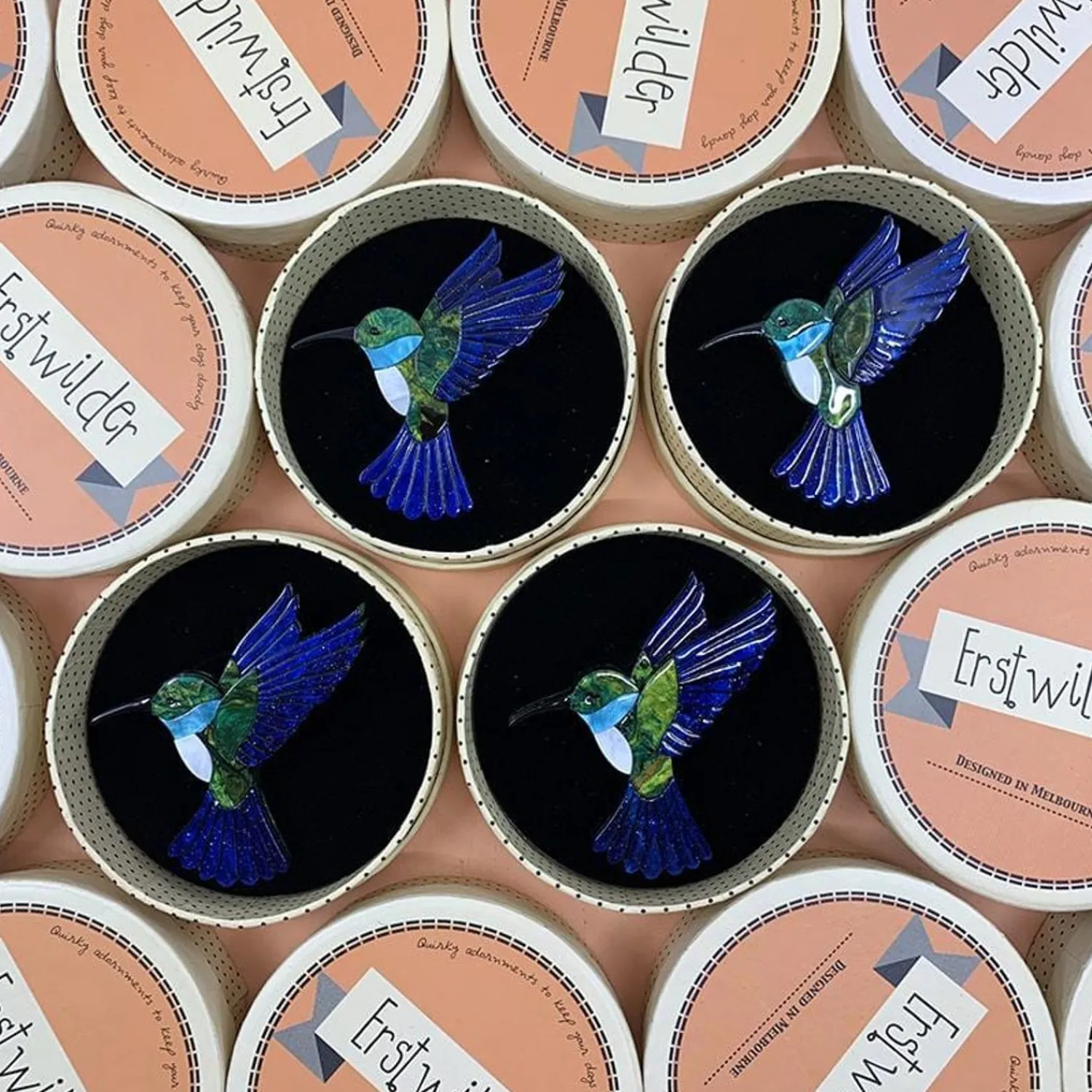 Hyacinth The Hummingbird Brooch^Erstwilder Clearance