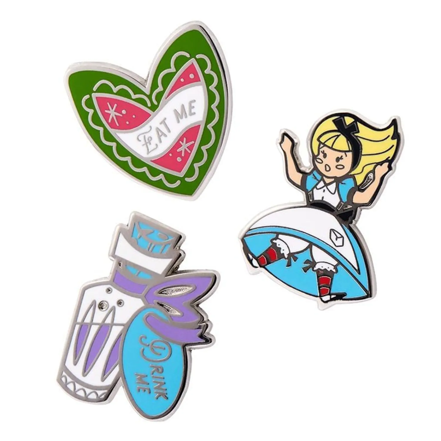 Kitchy Witch Alice'S Wonderland Falling Alice Pin Pack - 3 Piece^Erstwilder