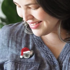 Koala Claus Brooch^Erstwilder Hot