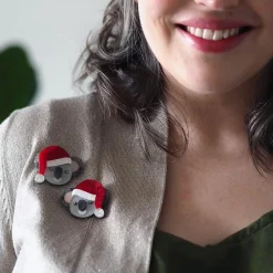 Koala Claus Double Brooch^Erstwilder Outlet