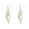 Kookaburra Ripple Glitter Resin Drop Earrings - Cream^Erstwilder Sale