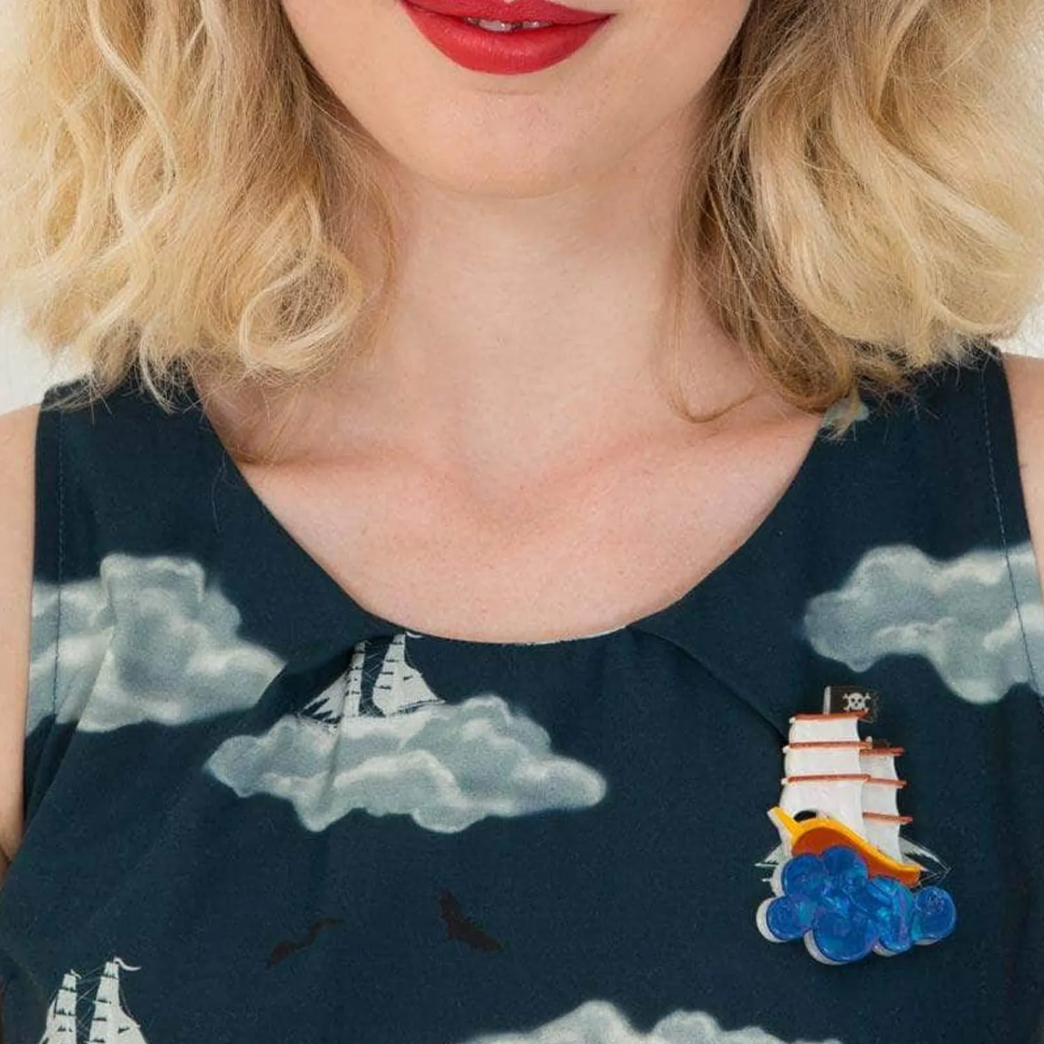 La Concorde Pirate Ship Brooch^Erstwilder Hot