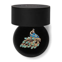Le Peacock Royal Stone Set Crystal Brooch^Erstwilder