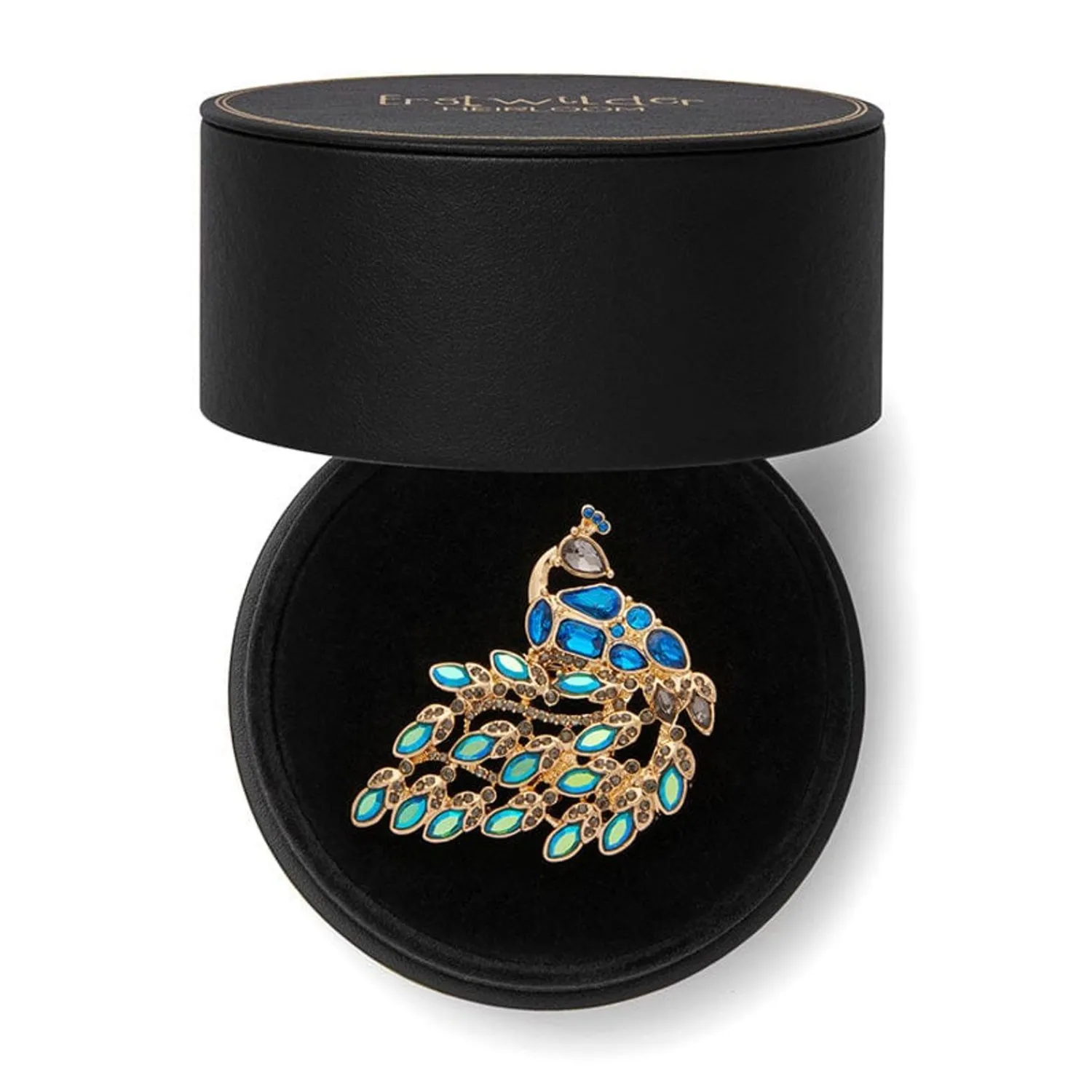 Le Peacock Royal Stone Set Crystal Brooch^Erstwilder