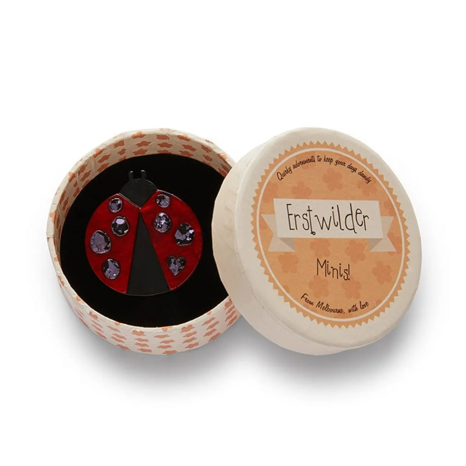 Lou Lou Ladybug Mini Brooch^Erstwilder Clearance