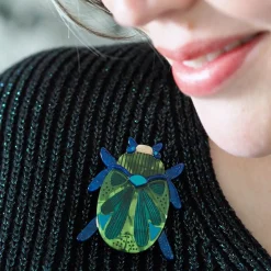 Luck Of The Beetle Brooch^Erstwilder New