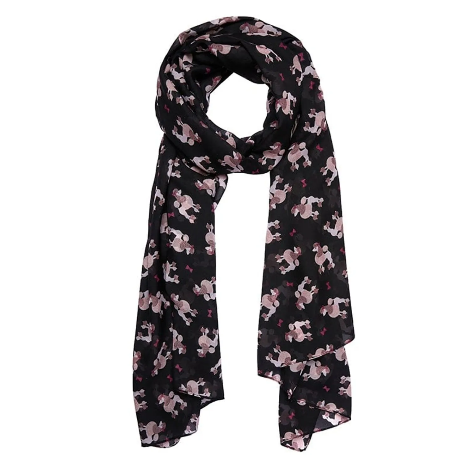 Madame Caniche Large Neck Scarf - Black^Erstwilder Clearance