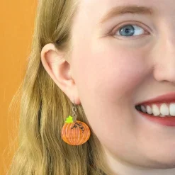 Midnight Magic Pumpkin Drop Earrings^Erstwilder