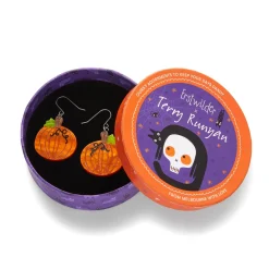 Midnight Magic Pumpkin Drop Earrings^Erstwilder