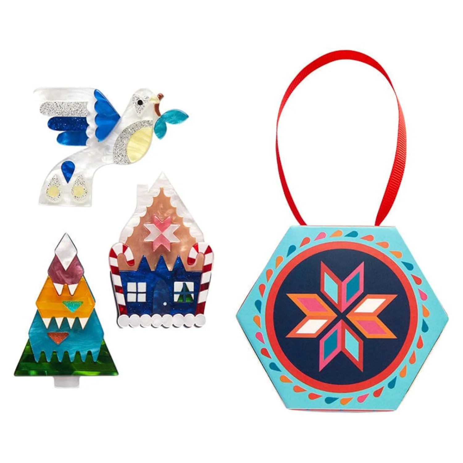 Modern Holiday Mystery Mini Brooch - 3 Pack^Erstwilder Sale