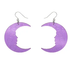 Moon Mirror Drop Earrings - Purple^Erstwilder Sale