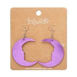 Moon Mirror Drop Earrings - Purple^Erstwilder Sale