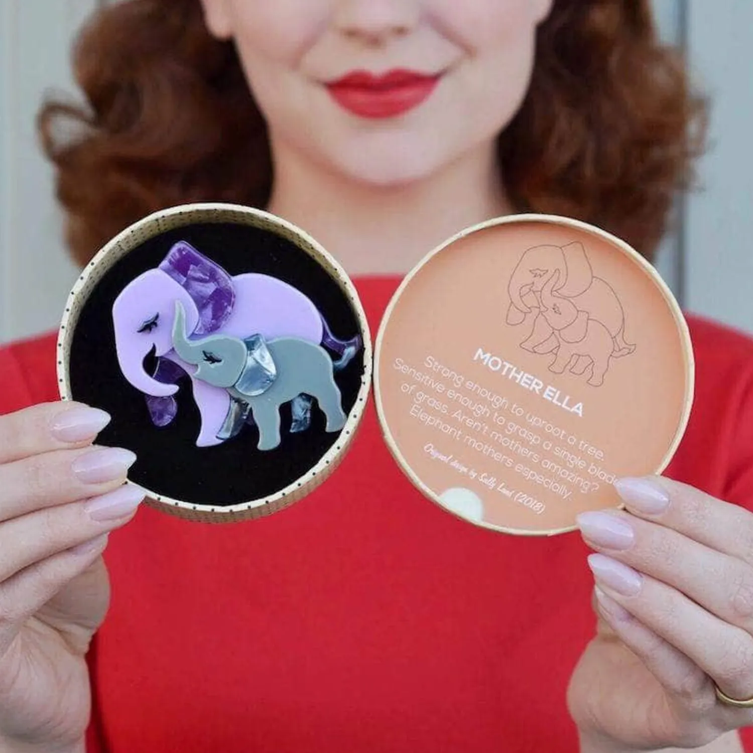 Mother Ella Elephants Brooch^Erstwilder Sale
