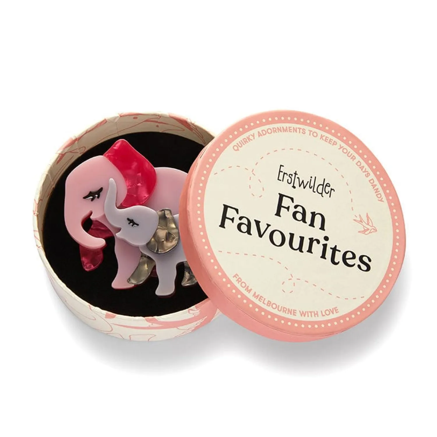 Mother Ella Elephants Brooch^Erstwilder New