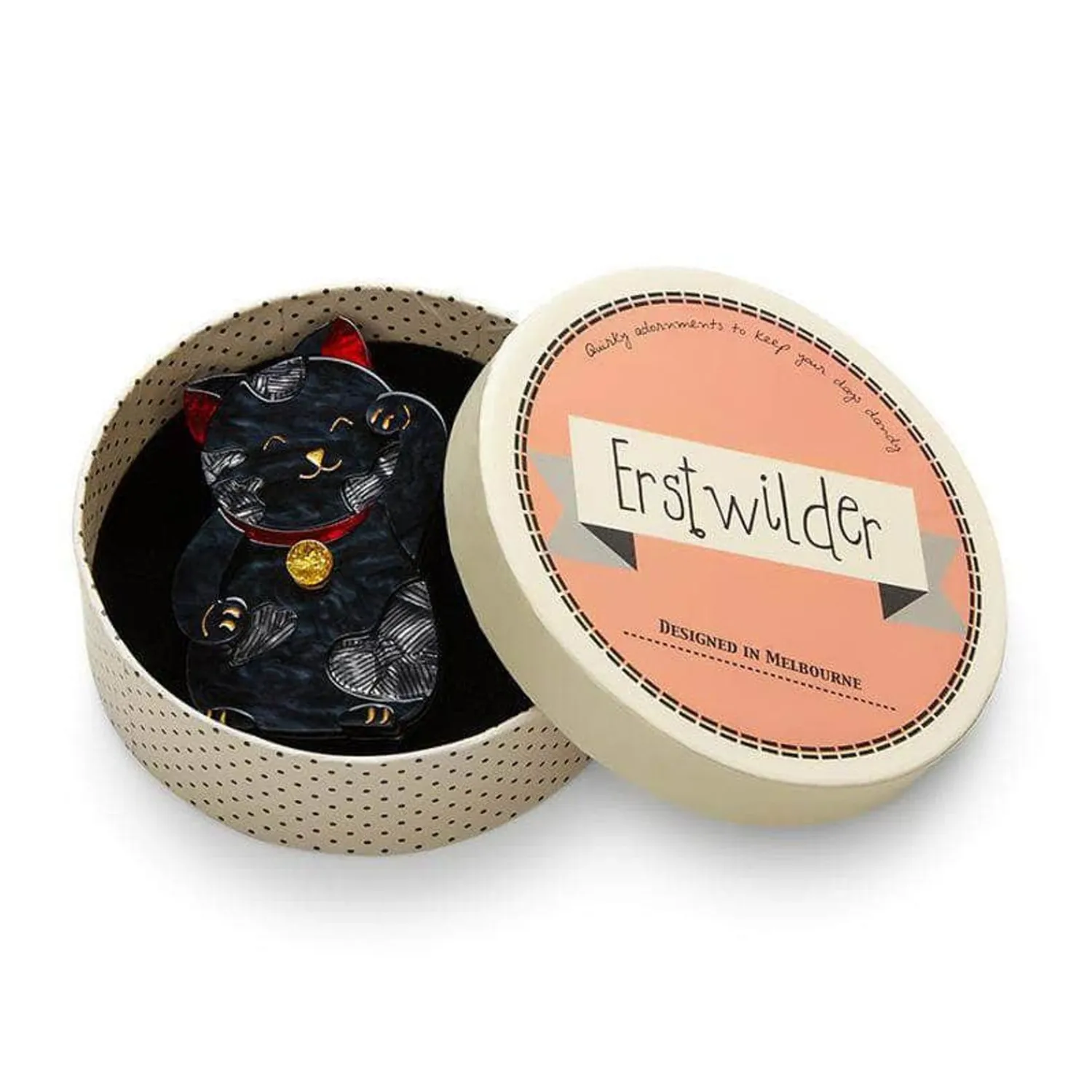 Neko The Beckoner Brooch^Erstwilder New