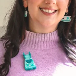 No Strings Attached Brooch - Teal^Erstwilder