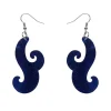 Nouveau Ripple Glitter Resin Drop Earrings - Dark Blue^Erstwilder Online
