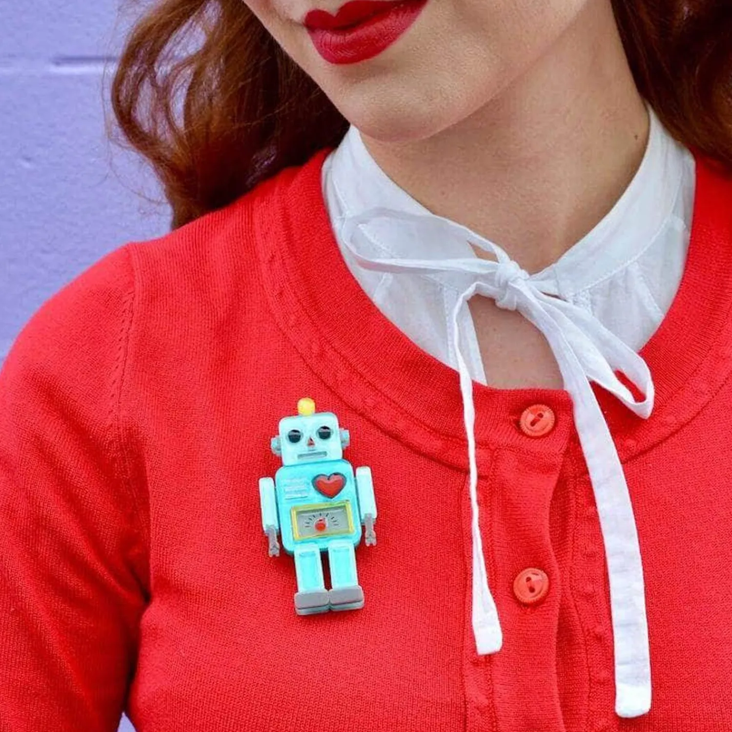 Nuts And Bolts Robot Brooch^Erstwilder Hot