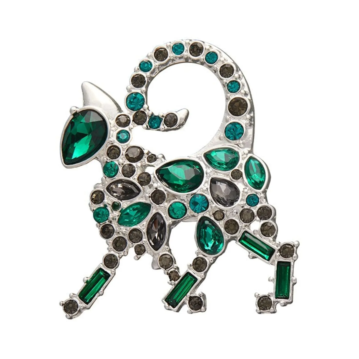 On The Prowl Cat Stone Set Crystal Brooch^Erstwilder Sale