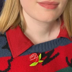 Painted Rose Mini Brooch^Erstwilder Clearance