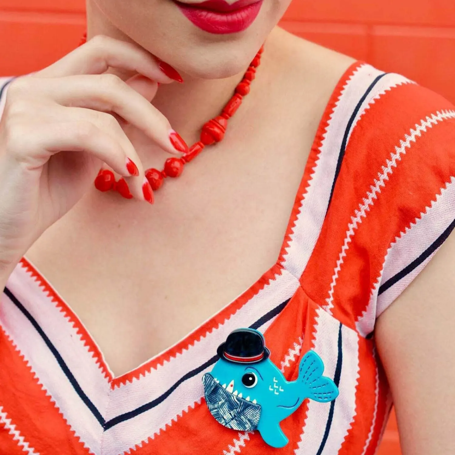 Pedro The Piranha Brooch^Erstwilder Online