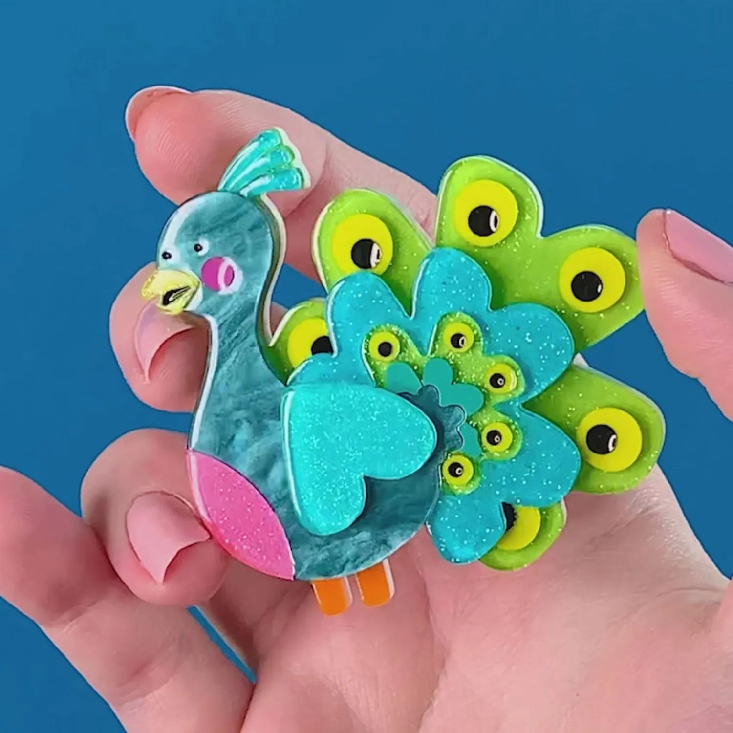 Percy The Peacock Brooch^Erstwilder Clearance