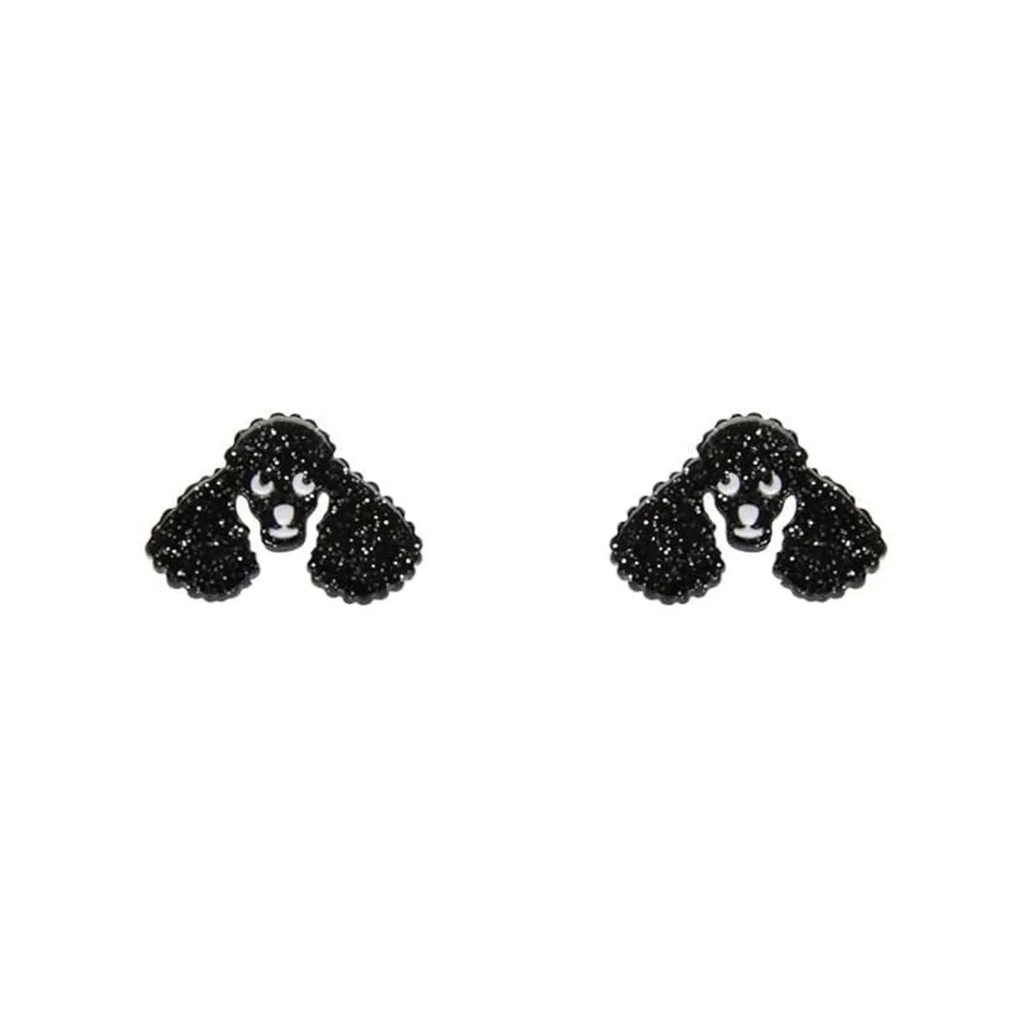 Poodle Glitter Stud Earrings - Black^Erstwilder Discount