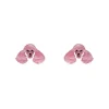 Poodle Ripple Stud Earrings - Pink^Erstwilder Outlet