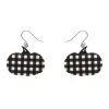 Pumpkin Gingham Drop Earrings - Black^Erstwilder Best