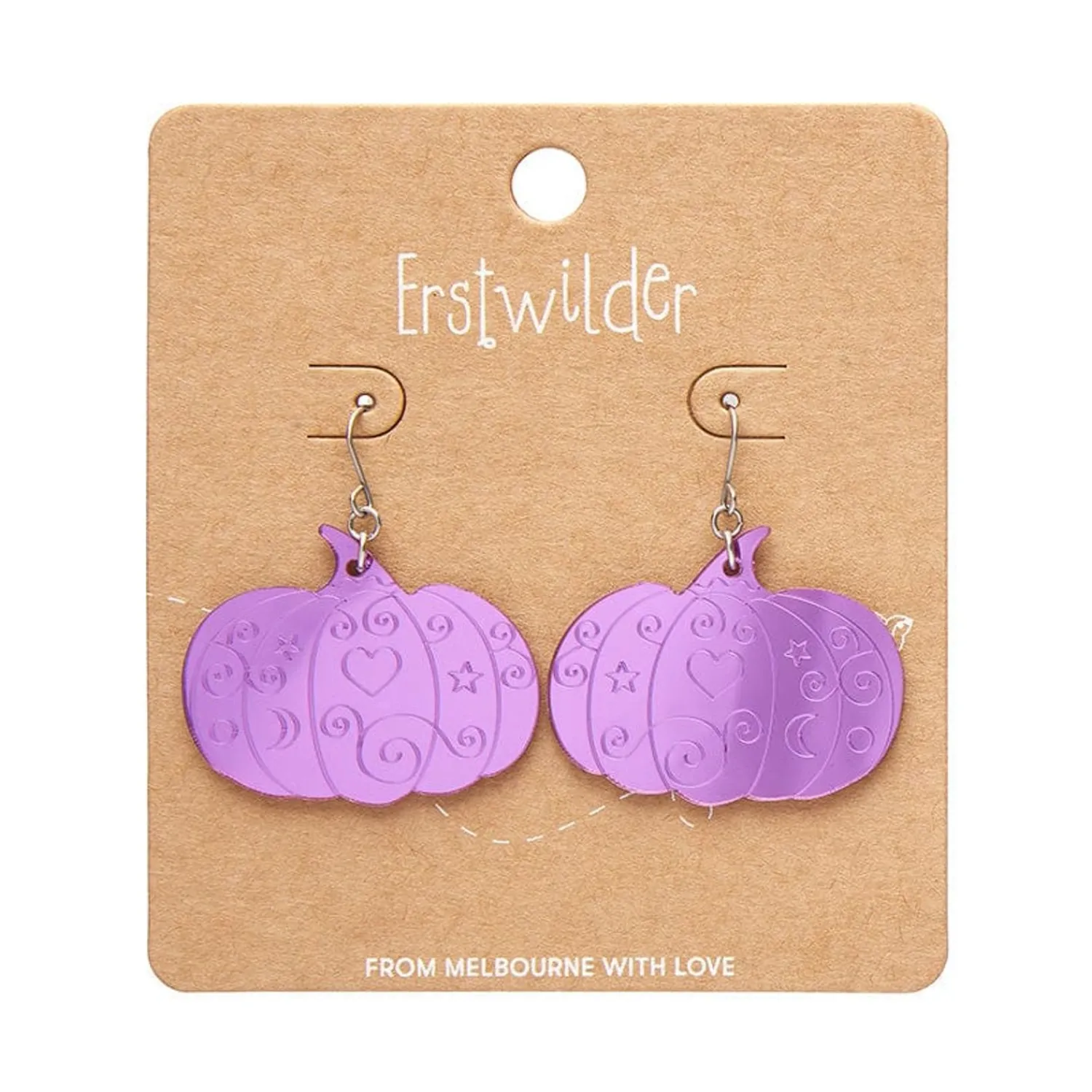 Pumpkin Magic Mirror Drop Earrings - Purple^Erstwilder Best