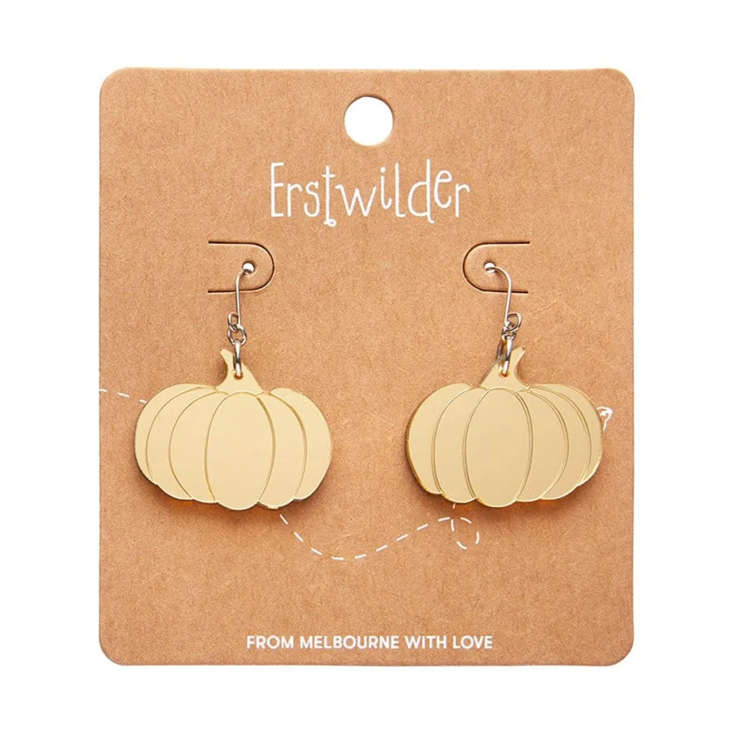 Pumpkin Mirror Drop Earrings - Gold^Erstwilder Hot