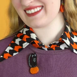 Pumpkin Time Kitty Brooch^Erstwilder