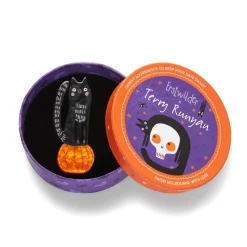 Pumpkin Time Kitty Brooch^Erstwilder