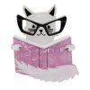 Puss In Books Brooch^Erstwilder Clearance