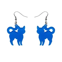Pussy Cat Bubble Resin Drop Earrings - Blue^Erstwilder Online