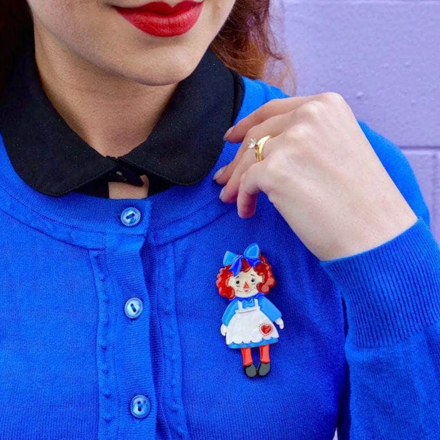Raggedy Annie Doll Brooch^Erstwilder Sale