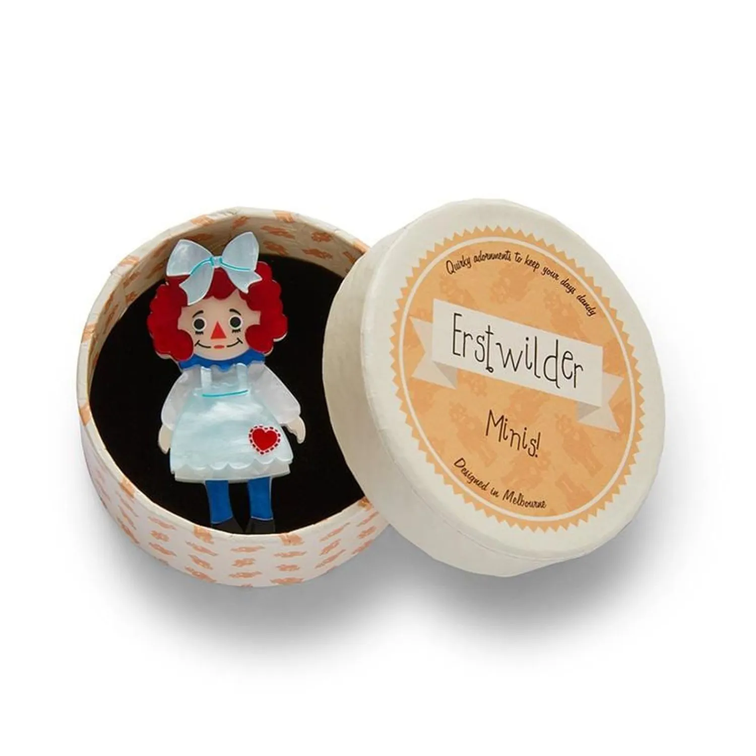 Raggedy Annie Mini Brooch^Erstwilder New