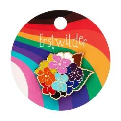 Rainbow Heartfelt Hydrangea Enamel Pin^Erstwilder Discount