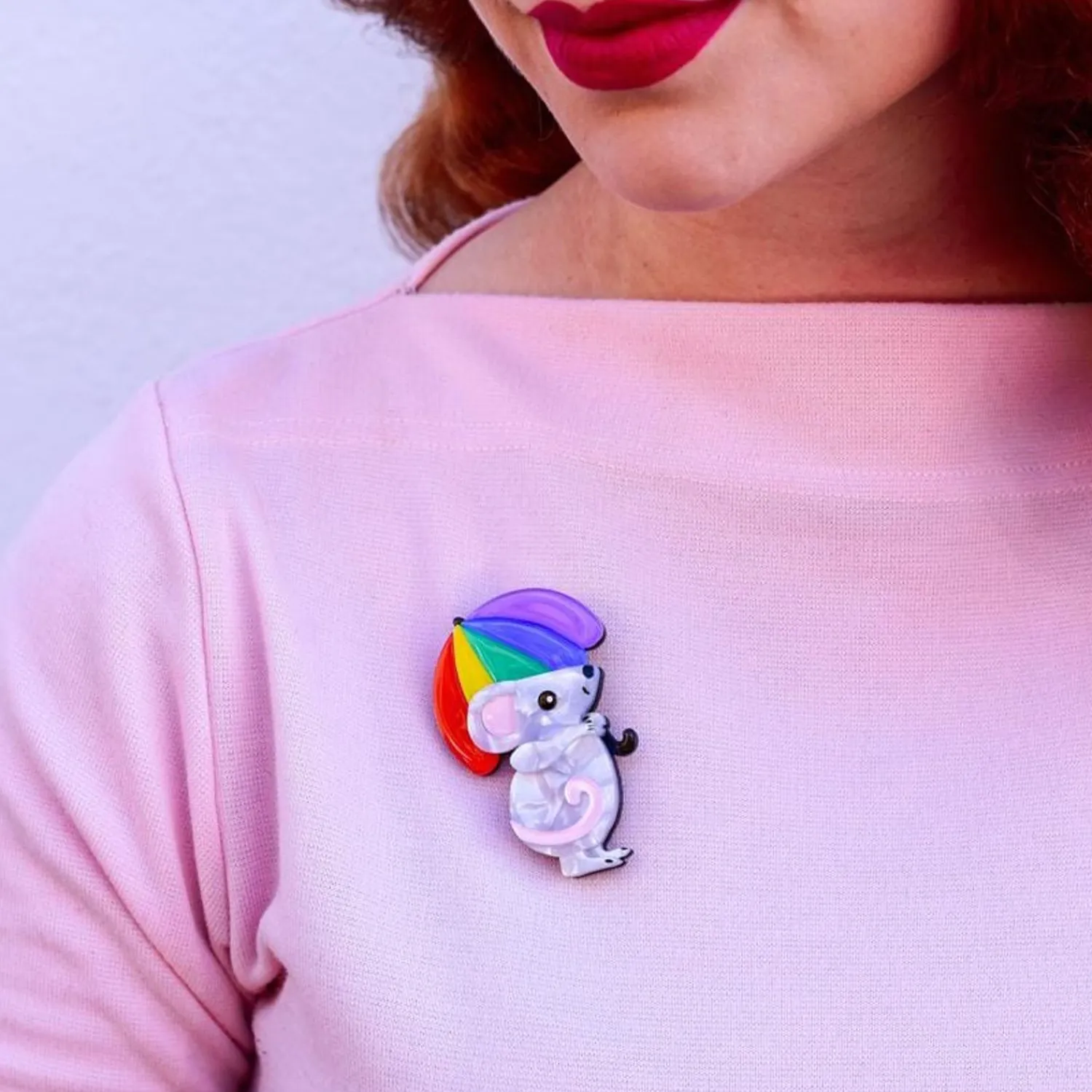 Rainbow Rain Brooch^Erstwilder