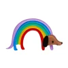 Rainbow Ruff Brooch^Erstwilder New